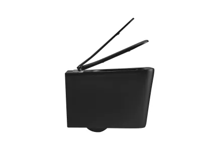 Унітаз підвісний Mixxus Premium QUADRO-0301-T3 BLACK 490х340х360mm, система змиву TORNADO 3.0 (MP6587) — Photo 2