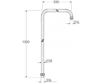 RELEXA PLUS-Вертикальний кронштейн для верхнього душу GROHE 27304000 — Photo 1