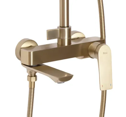 Душовий гарнітур REA AVALON BRUSHED GOLD матове золото з виливом — Photo 2