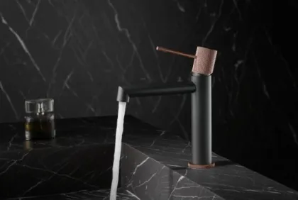 IMEX LINE MATT GREY/CHAMPAGNE Змішувач для умивальника, матовий сірий/шампань — Photo 4