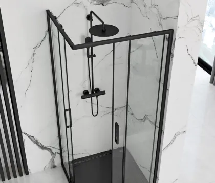 Душова кабіна REA PUNTO 90х90 BLACK — Photo 2