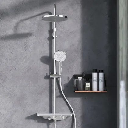 Душова система з термостатом та полицею Damixa 947760000 Apollo — Photo 1