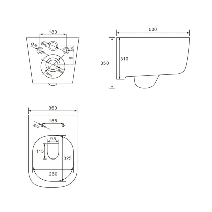 MEKKO rimless унітаз підвісний, сидіння duroplast — Photo 1