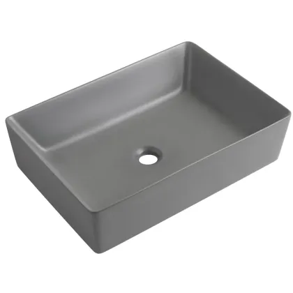 Раковина накладна Mixxus Premium QUADRO-0108 GRAY 550x390x145mm (MP6652)