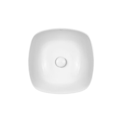 Раковина-чаша Qtap Kolibri 400х400х140 White з донним клапаном QT10117040TW