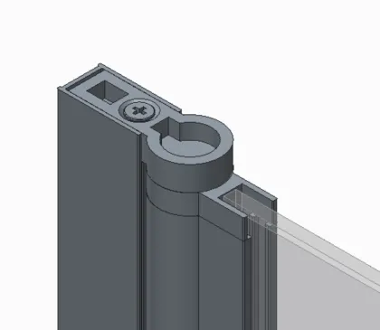Шторки скляні на ванну розпашні Koer SR BS02-80x140-TR-07 прозоре скло 6мм, графіт (KR5941) — Photo 5