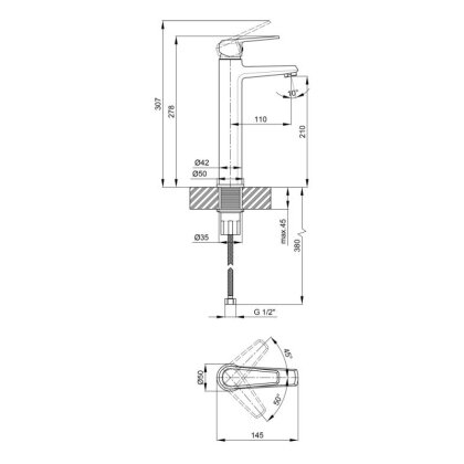 Змішувач для раковини Qtap Olsava 1012H107C — Photo 1