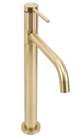 Змішувач для раковини (умивальника) REA LUGANO SLIM BRUSHED GOLD високий * — Photo 2