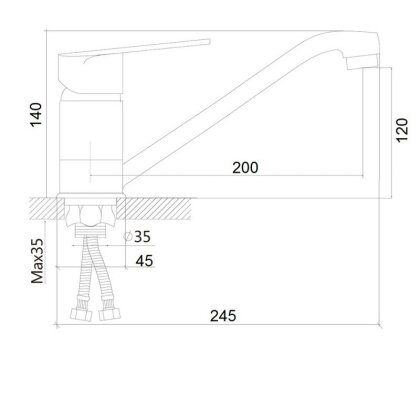 Змішувач для кухні Brinex 41C 003 — Photo 1