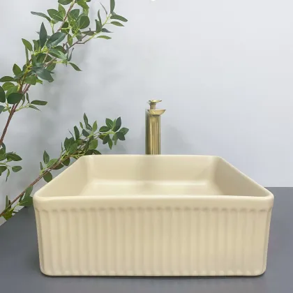 Умивальник (раковина) VBI BOLZANO BEIGE MATT накладний — Photo 3
