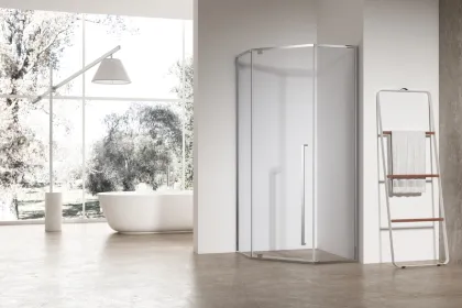Душова кабіна без піддону Koer SR SC06-90x90x200-TR-01 прозоре скло Easy Clean 8мм, хром (KR5364) — Photo 11