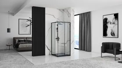 Душова кабіна REA PUNTO 80х80 BLACK — Photo 3