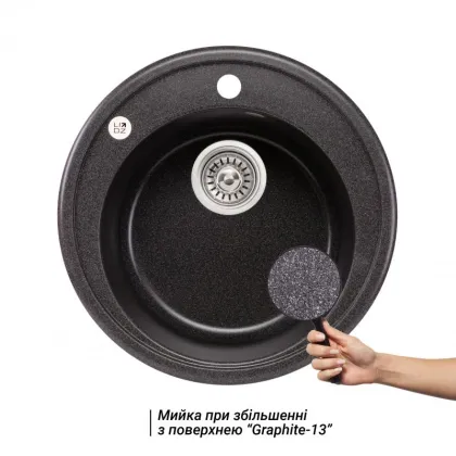 Кухонна мийка Lidz D510/200 GRF-13 (LIDZGRF13D510200) — Photo 2