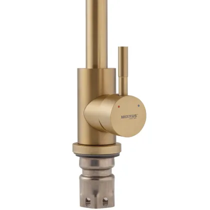 Змішувач для кухні MIXXUS SUS-011 BRUSHED GOLD з нерж. сталі SUS304 (Колір матове золото) (MI8435) — Photo 1