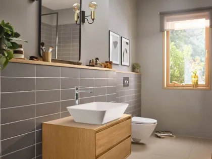 REBRIS E змішувач для умивальника 240, CoolStart,EcoSmart +, хром — Photo 3