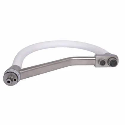 Вилив в зборі Lidz (330х265х35) для змішувача для кухні Aria 020F3 Nickel/White LDARI3302653549380 — Photo 1