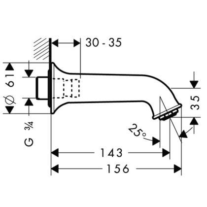 Talis Classic Вилив для ванни (кол gold optic) — Photo 1