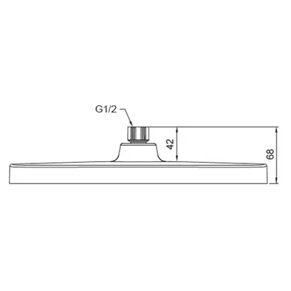 Лійка для душу стельова Koer KP-0402-03-OH 310x200мм (KR4988) — Photo 1
