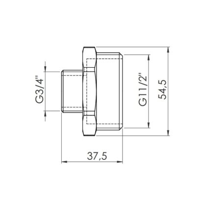 Ніпель редукційний SD Forte 1&quot; 1/2х3/4&quot; SF3594020 — Photo 1