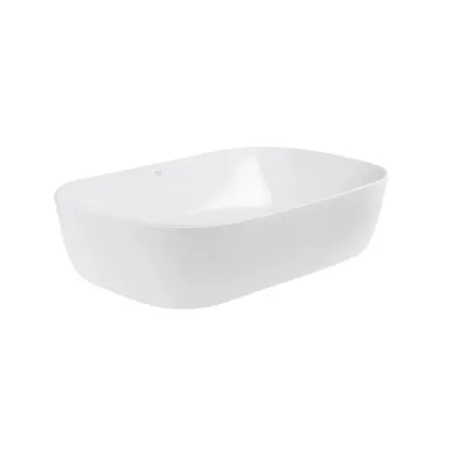 Комплект Qtap Robin: Раковина накладна прамокутна 610x400x145 мм White + Донний клапан PU02 — Photo 3