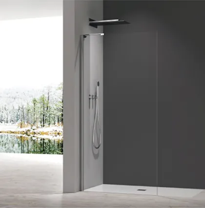 Душова перегородка Koer SR SP02-100x200-TR-07 Walk-In прозоре скло Easy Clean 8мм, графіт (KR5397) — Photo 31