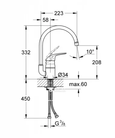 Набір змішувачів Grohe Eurosmart M-Size (123248MK) — Photo 2