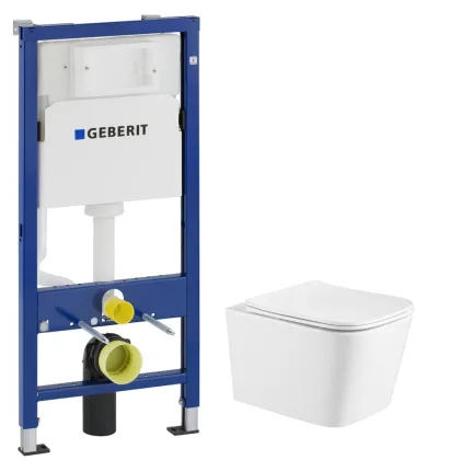 Набір інсталяційний: KUBIK унітаз twist, сидіння duroplast +458.103.00.1 DUOFIX Basic інсталяція для унітазу, без клавіші
