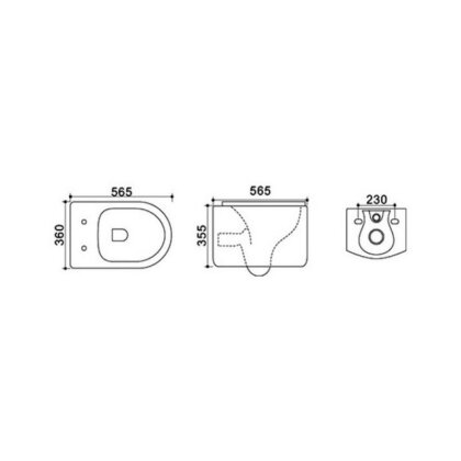 Унітаз підвісний Q-tap Merlin WHI 2044A безободовий з сидінням soft-close QTMERWHI2044A — Photo 1