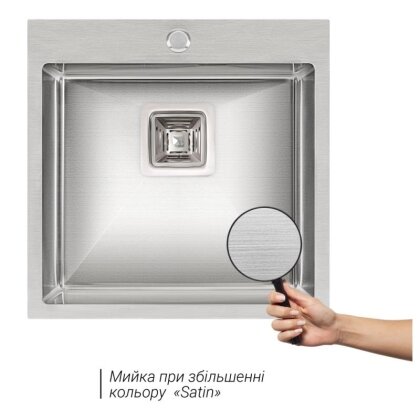 Кухонне миття Qtap DK5050 2.7/1.0 мм Satin (QTDK50502710) — Photo 2