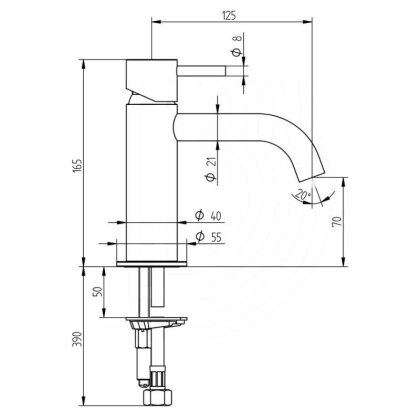 Змішувач для раковини Bianchi Steel LVBSTE2002CMINX — Photo 1