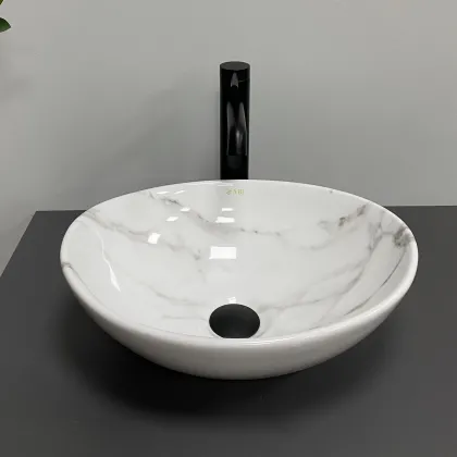 Умивальник (раковина) VBI PARMA CALCATTA GLOSSY накладний — Photo 3