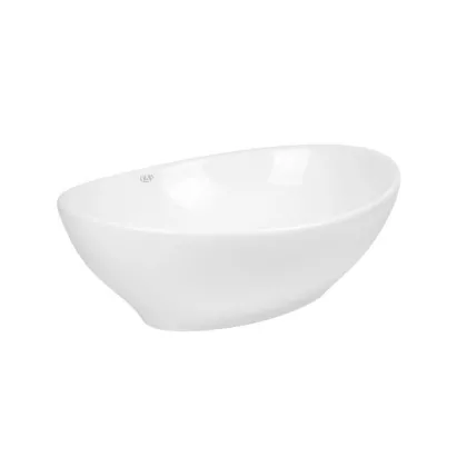 Комплект Qtap Dove: Раковина накладна овальна 410x335x145 мм White + Донний клапан PU02 — Photo 3
