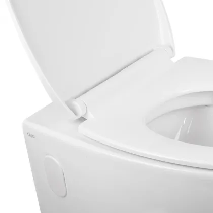 Унітаз підвісний Qtap Leo безобідковий з сидінням Soft-close QT11331002ERW — Photo 4