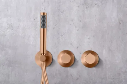 IMEX ASSEN BRUSHED ROSE GOLD Набір для душу термостатичний, PVD матове рожеве золото — Photo 1