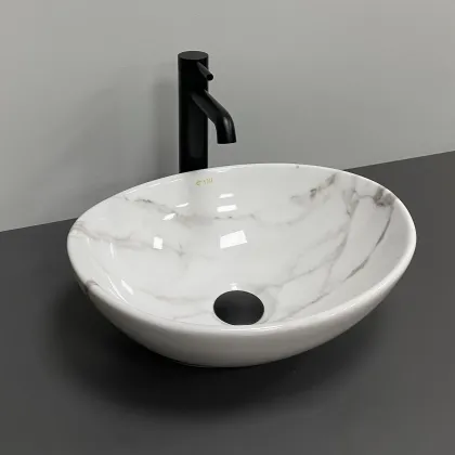 Умивальник (раковина) VBI PARMA CALCATTA GLOSSY накладний — Photo 4