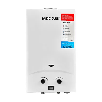 Газова колонка MIXXUS GWH-0110 BASIC WHITE димохідна 10 л/хв (колір білий) (WH0022) — Photo 3