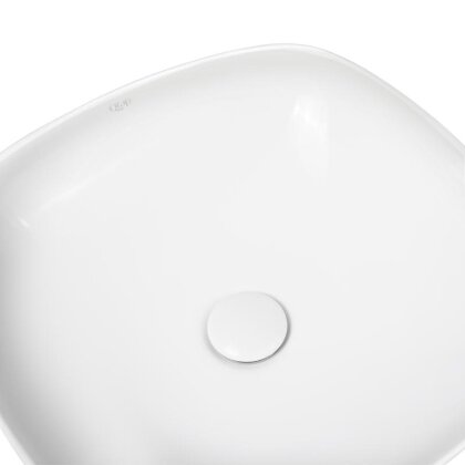 Раковина-чаша Qtap Kolibri 400х400х140 White з донним клапаном QT10117040TW — Photo 4