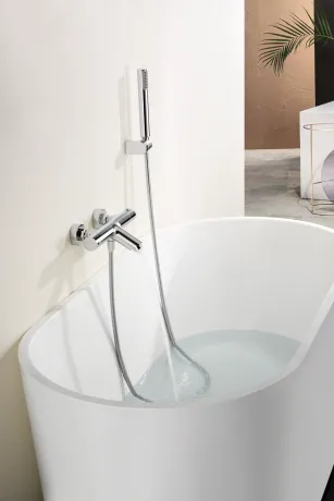 IMEX MONZA CHROME Термостатичний змішувач для ванни з душовим набором, хром — Photo 1