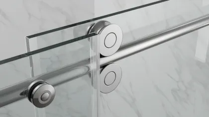 Двері в нішу Koer SR SD06-120x220-TR-01 прозоре скло Easy Clean 8мм, хром (KR5367) — Photo 2