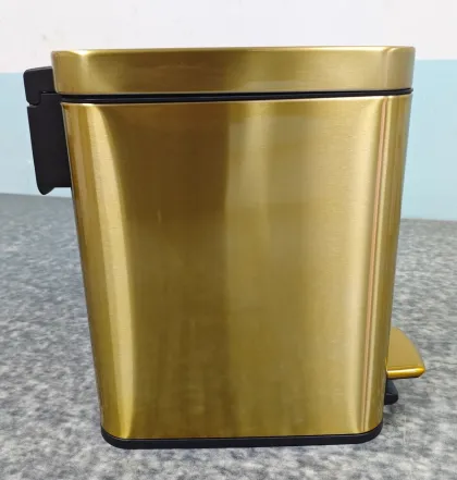 Відро для сміття з плавним закриттям прямокутне Mixxus Premium Quadro-TC0105 Brushed Gold 5 л (колір матове золото) (MI8394) — Photo 25