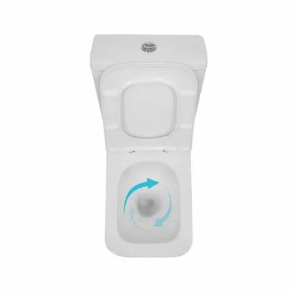 Унітаз підлоговий Qtap Crow Eco Ultra Quiet безобідковий з сідінням Soft-close QTCRO27W51030 — Photo 5