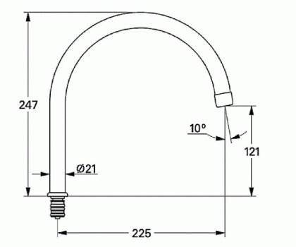 Grohe Вилив для кухонного змішувача, високий — Photo 1