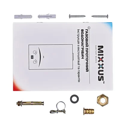 Газова колонка MIXXUS GWH-0610 BASIC GLASS димохідна 10 л/хв (панель зі скла з малюнком) (WH0027) — Photo 6