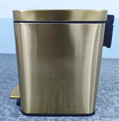 Відро для сміття з плавним закриттям прямокутне Mixxus Premium Quadro-TC0105 Brushed Gold 5 л (колір матове золото) (MI8394) — Photo 29