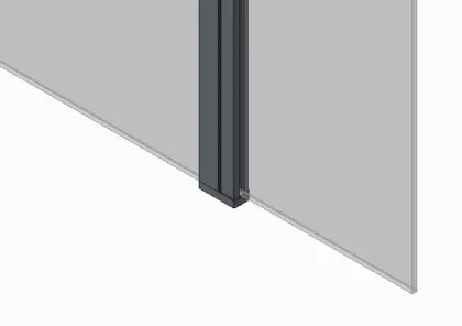 Душова перегородка Koer SR SP03-30x200-TR-01 Walk-In (рух.част) прозоре скло Easy Clean 8мм, хром (KR5399) — Photo 2