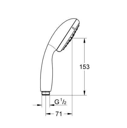 Ручний душ, 3 режими струменю Grohe New Tempesta Classic (28419002) — Photo 1