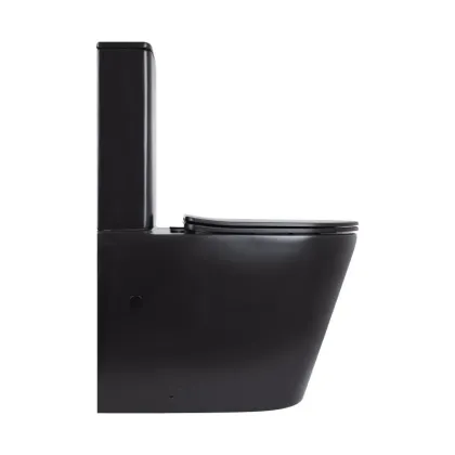 Унітаз підлоговий Qtap Scorpio Ultra Quiet безобідковий з сидінням Soft-close MATT BLACK QT14226088AMB — Photo 2