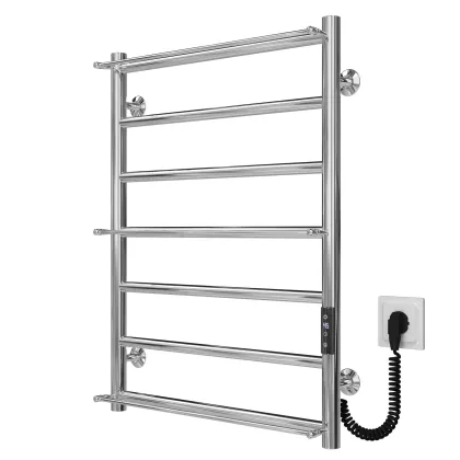 Рушникосушарка електрична Ladder П7 500х700 Deffi нержавіюча сталь (Хром, JD03, Праве підключення) — Photo 1