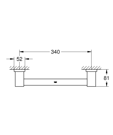 Поручень для ванної Grohe Essentials Cube New (40514001) — Photo 1
