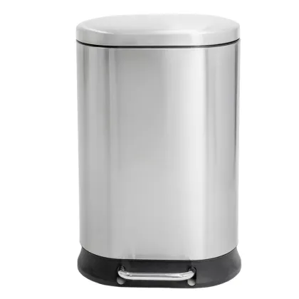 Відро для сміття з плавним закриттям овальне Mixxus Premium Strong-TC0120 SS Color 20л колір наржавійка (MI7081)